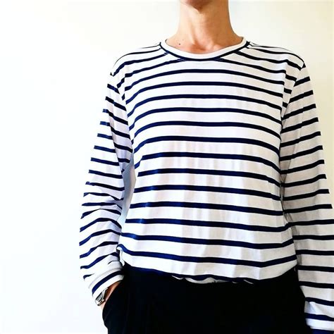 Long sleeve 'marinière' in jersey 